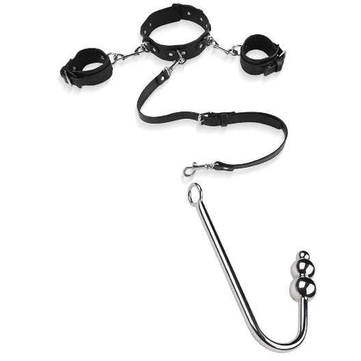 with Collar and Cuffs Elegant 5334 Hook Anal Beaded 0809